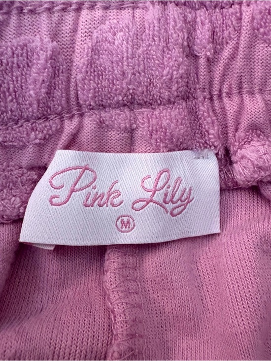 Pink Lilly Retro Flower Terry Cloth Active Shorts Drawstring Women’s M Cotton - Picture 3 of 10